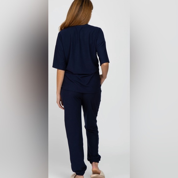 Navy Jogger Maternity Lounge Set - Picture 3 of 6
